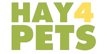 Logo of 'Hay4Pets' with green and yellow text on a white background